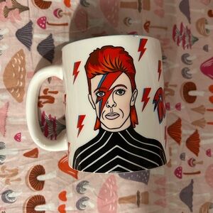 David Bowie glam rock rebel porcelain coffee mug